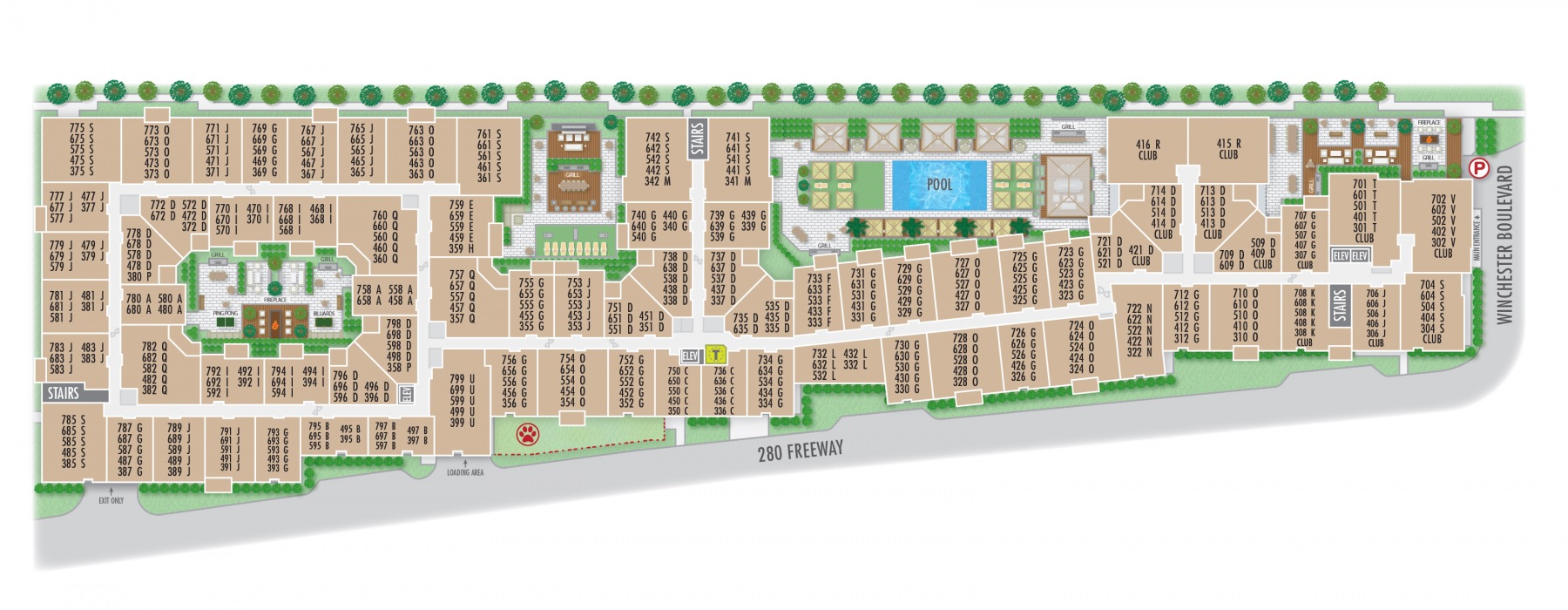 Winchester Site Map