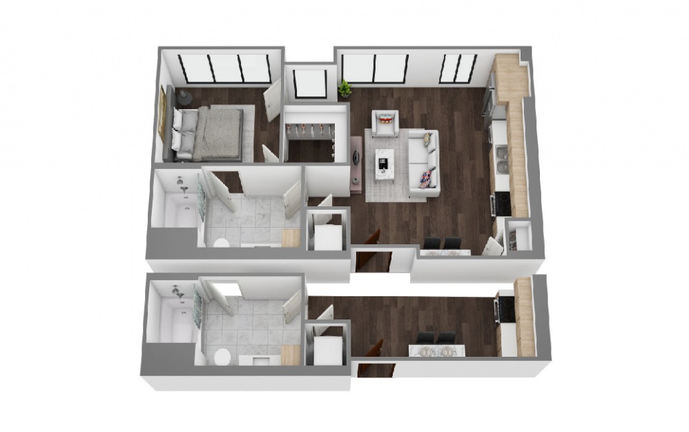 layout of 1 bedroom plan