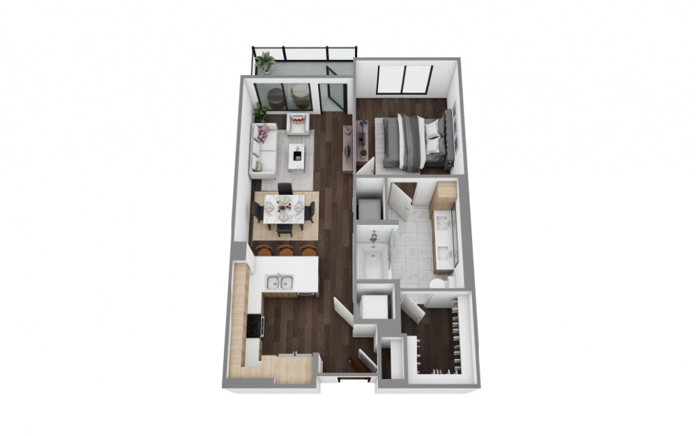 layout of 1 bedroom plan