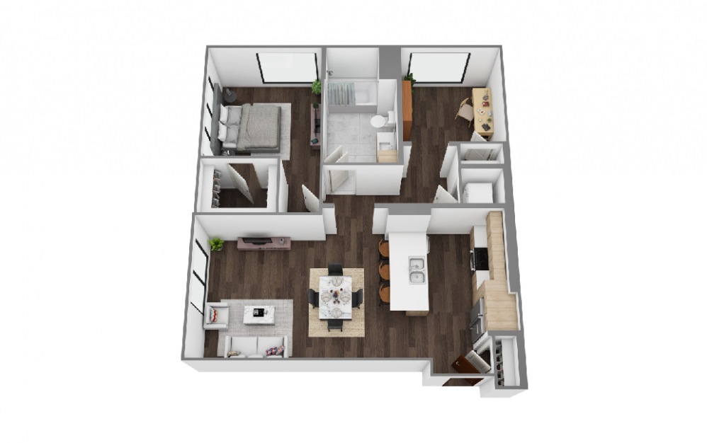 layout of 1 bedroom plan